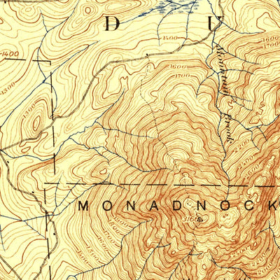 United States Geological Survey Monadnock, NH (1898, 62500-Scale) digital map
