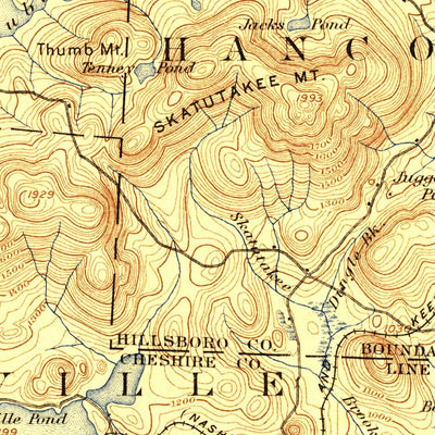 United States Geological Survey Monadnock, NH (1898, 62500-Scale) digital map