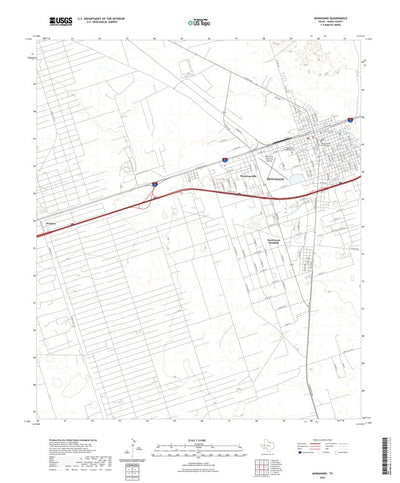 United States Geological Survey Monahans, TX (2022, 24000-Scale) digital map
