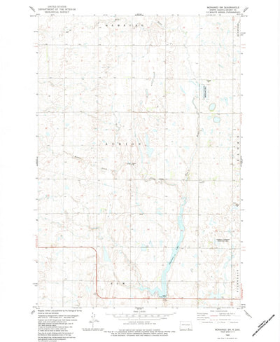 United States Geological Survey Monango SW, ND (1982, 24000-Scale) digital map