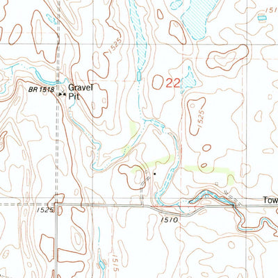 United States Geological Survey Monango SW, ND (1982, 24000-Scale) digital map