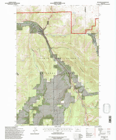 United States Geological Survey Monarch, MT (1995, 24000-Scale) digital map