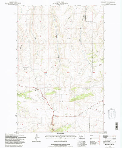 United States Geological Survey Monarch NE, MT (1995, 24000-Scale) digital map