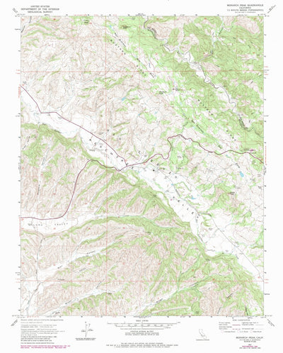 United States Geological Survey Monarch Peak, CA (1967, 24000-Scale) digital map