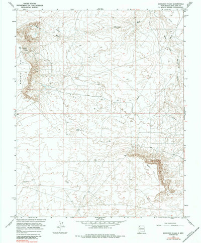 United States Geological Survey Moncisco Wash, NM (1966, 24000-Scale) digital map
