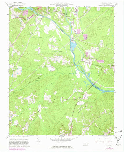United States Geological Survey Moncure, NC (1970, 24000-Scale) digital map