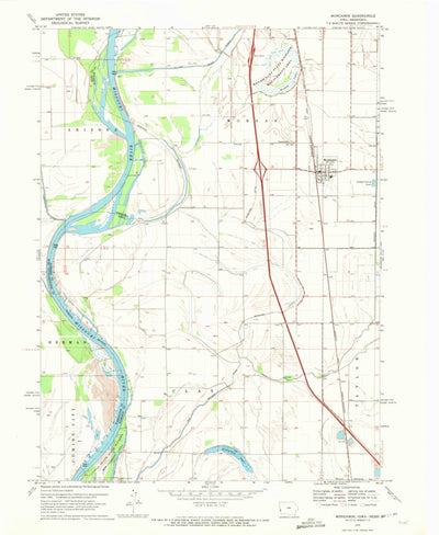 United States Geological Survey Mondamin, IA-NE (1970, 24000-Scale) digital map