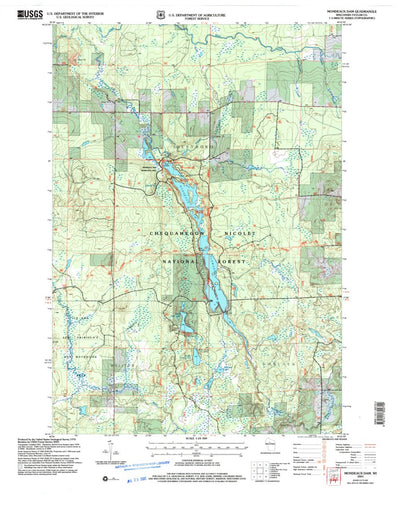 United States Geological Survey Mondeaux Dam, WI (2005, 24000-Scale) digital map
