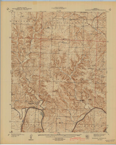 United States Geological Survey Monegaw Springs, MO (1940, 24000-Scale) digital map