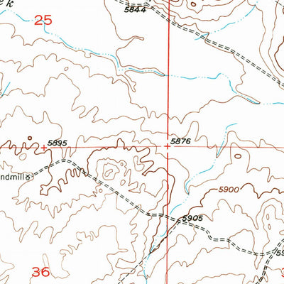 United States Geological Survey Moneta SE, WY (1952, 24000-Scale) digital map