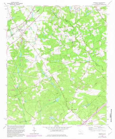 United States Geological Survey Monetta, SC (1964, 24000-Scale) digital map