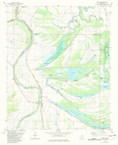United States Geological Survey Money, MS (1982, 24000-Scale) digital map