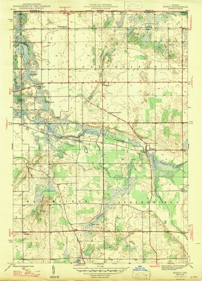 United States Geological Survey Mongo, IN (1947, 24000-Scale) digital map