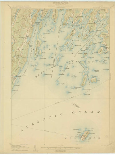 United States Geological Survey Monhegan, ME (1906, 62500-Scale) digital map