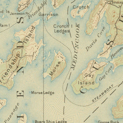 United States Geological Survey Monhegan, ME (1906, 62500-Scale) digital map