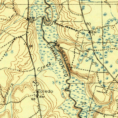 United States Geological Survey Moniac, GA-FL (1918, 62500-Scale) digital map