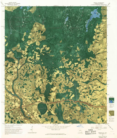United States Geological Survey Moniac, GA-FL (1967, 24000-Scale) digital map
