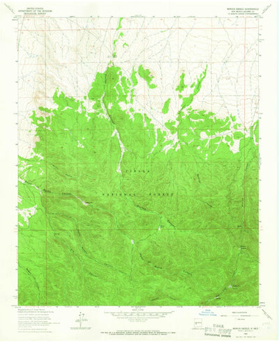 United States Geological Survey Monica Saddle, NM (1964, 24000-Scale) digital map