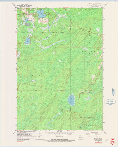 United States Geological Survey Monico NE, WI (1965, 24000-Scale) digital map