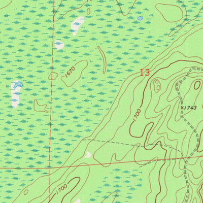 United States Geological Survey Monico NE, WI (1965, 24000-Scale) digital map