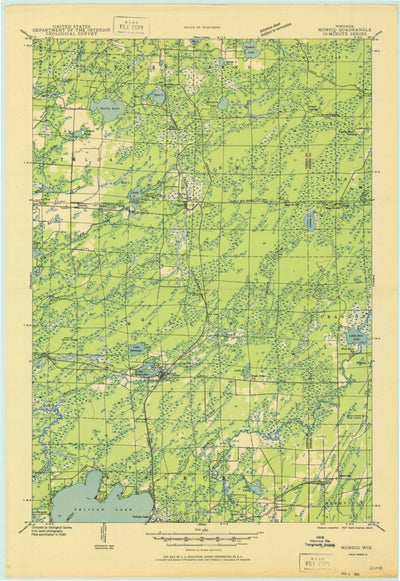 United States Geological Survey Monico, WI (1950, 48000-Scale) digital map