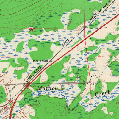 United States Geological Survey Monico, WI (1965, 24000-Scale) digital map