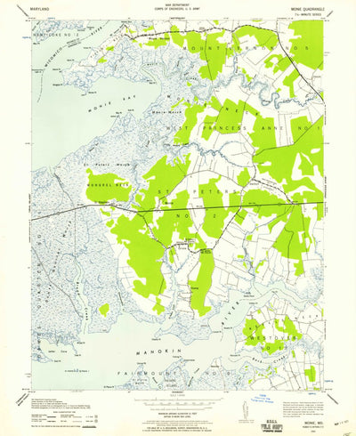 United States Geological Survey Monie, MD (1942, 24000-Scale) digital map