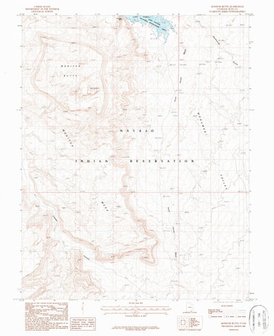 United States Geological Survey Monitor Butte, UT (1987, 24000-Scale) digital map