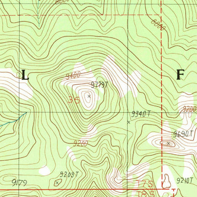 United States Geological Survey Monitor Peak, MT (1987, 24000-Scale) digital map