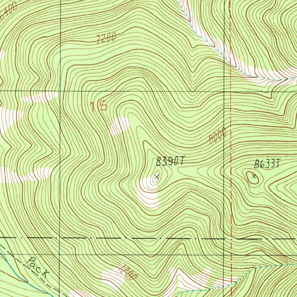 Monitor Peak, MT (1987, 24000-Scale) Map by United States Geological ...