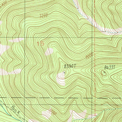 United States Geological Survey Monitor Peak, MT (1987, 24000-Scale) digital map