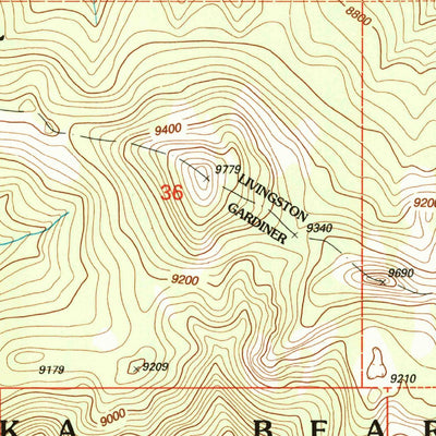United States Geological Survey Monitor Peak, MT (2000, 24000-Scale) digital map