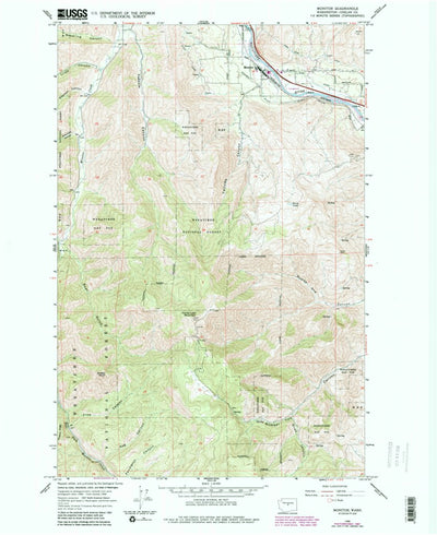 United States Geological Survey Monitor, WA (1966, 24000-Scale) digital map