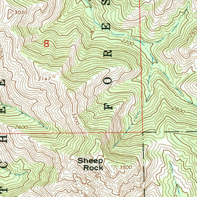 United States Geological Survey Monitor, WA (1966, 24000-Scale) digital map