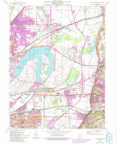 United States Geological Survey Monks Mound, IL (1954, 24000-Scale) digital map