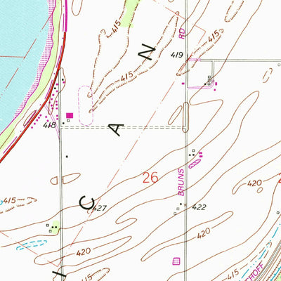 United States Geological Survey Monks Mound, IL (1954, 24000-Scale) digital map