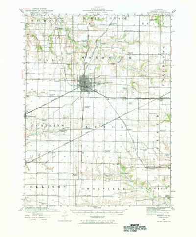 United States Geological Survey Monmouth, IL (1921, 62500-Scale) digital map