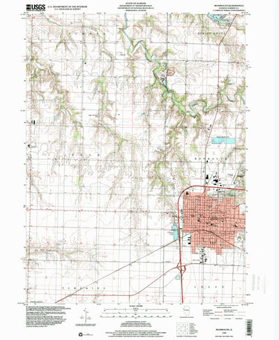 United States Geological Survey Monmouth, IL (1998, 24000-Scale) digital map