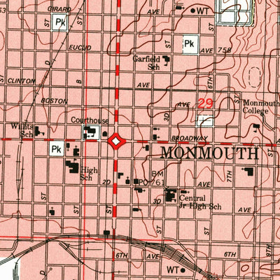 United States Geological Survey Monmouth, IL (1998, 24000-Scale) digital map