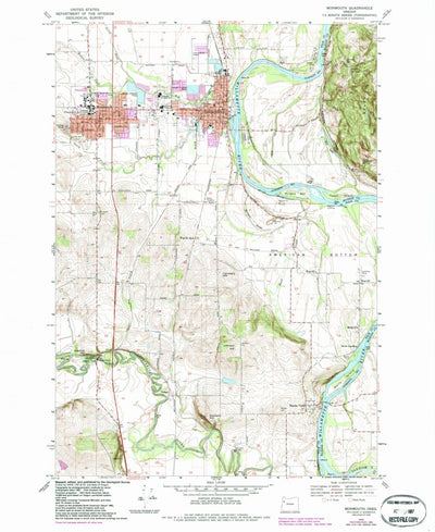 United States Geological Survey Monmouth, OR (1970, 24000-Scale) digital map