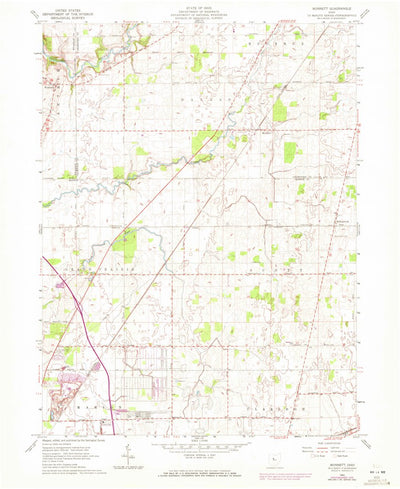 United States Geological Survey Monnett, OH (1961, 24000-Scale) digital map