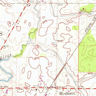 United States Geological Survey Monnett, OH (1961, 24000-Scale) digital map