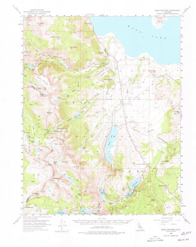 United States Geological Survey Mono Craters, CA (1953, 62500-Scale) digital map