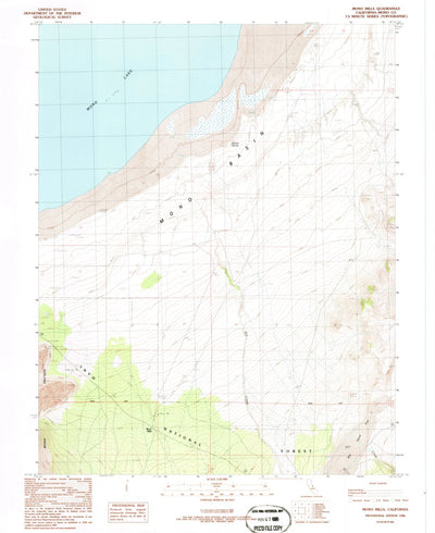 United States Geological Survey Mono Mills, CA (1986, 24000-Scale) digital map