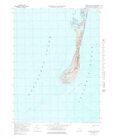 United States Geological Survey Monomoy Point, MA (1974, 25000-Scale) digital map