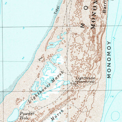 United States Geological Survey Monomoy Point, MA (1974, 25000-Scale) digital map