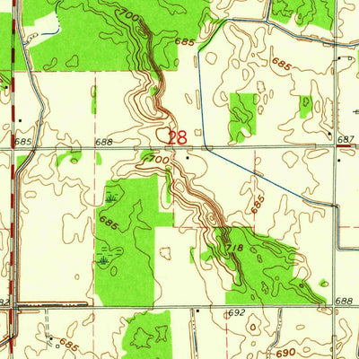 United States Geological Survey Monon NE, IN (1962, 24000-Scale) digital map
