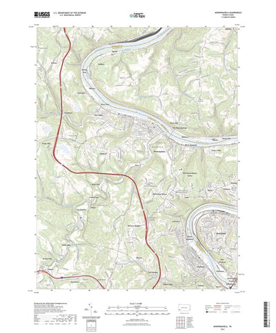United States Geological Survey Monongahela, PA (2023, 24000-Scale) digital map