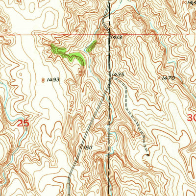 United States Geological Survey Monowi, NE-SD (1950, 24000-Scale) digital map