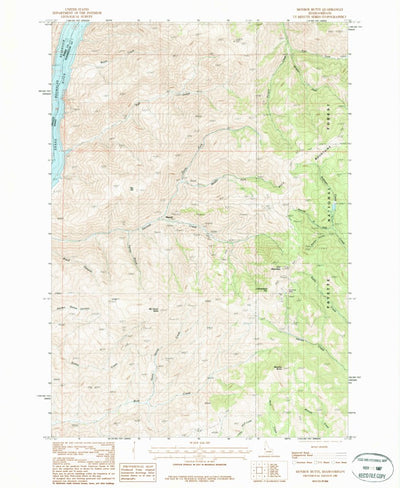 United States Geological Survey Monroe Butte, ID-OR (1987, 24000-Scale) digital map
